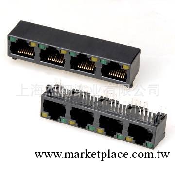 【廠傢讓利】供應RJ45，RJ45 JACK，RJ45連接器，RJ45帶LED1*4批發・進口・工廠・代買・代購