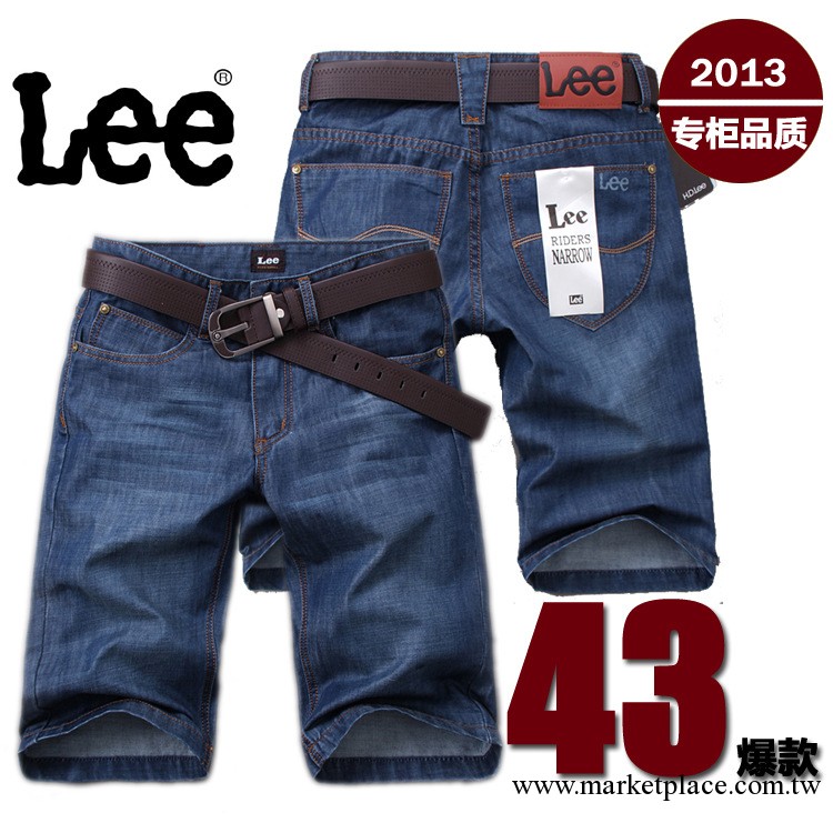 2013 夏季LEE 男士牛仔短褲 牛仔中褲男 批發一件代發6168-1工廠,批發,進口,代購