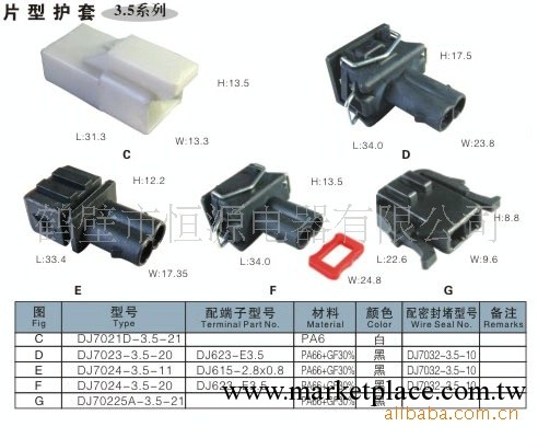 DJ7024-3.5-11（20）汽車插接件連接器工廠,批發,進口,代購