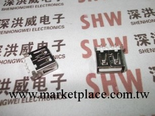USB AF母座90度DIP沉板型無邊直口平口 USB連接器 USB插座工廠,批發,進口,代購