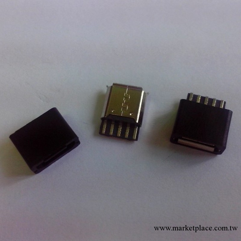 供應Micro 5Pin母座焊線式 帶護套 邁克連接器廠傢工廠,批發,進口,代購