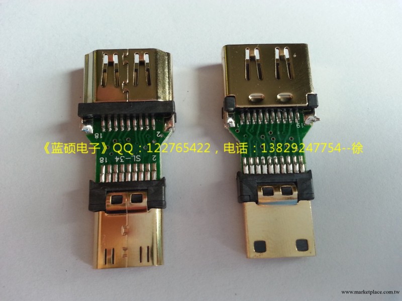 高品質HDMI·A母轉MINI公轉接頭半成品，HDMI高清五金連接器供應工廠,批發,進口,代購