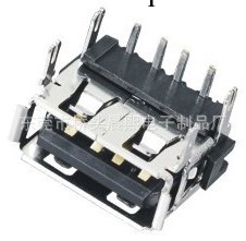 供應USB連接器 USB A母短體90° DIP式 短體10MM工廠,批發,進口,代購