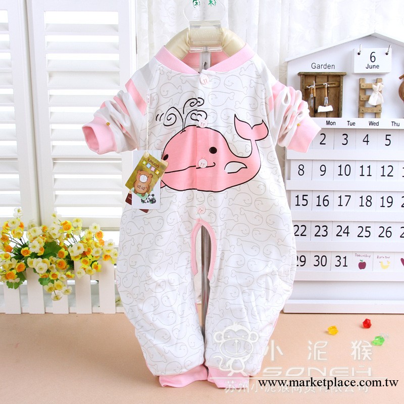 璐璇708-001小鯨魚竹纖維棉毛連體哈衣爬服 73-80碼工廠,批發,進口,代購