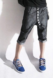 01643*2013男裝夏季新款潮男褲子 修身休閑男裝七分褲男士牛仔褲工廠,批發,進口,代購
