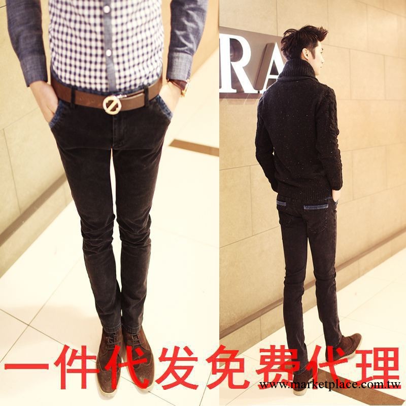 男裝一件代發代理韓版修身外貿原單微彈全棉男士牛仔褲長褲子BX43工廠,批發,進口,代購