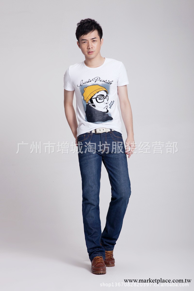 JEANS 2013潮男春裝新品藍色男式牛仔褲子男士修身休閑牛仔褲工廠,批發,進口,代購