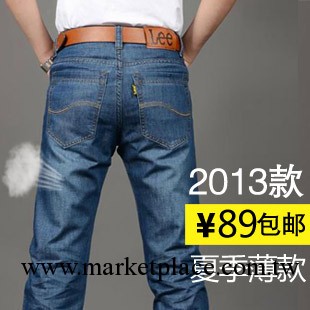 一件代發Y608款夏季lee男士牛仔褲淺藍長褲牛仔褲批發李牌牛仔褲工廠,批發,進口,代購