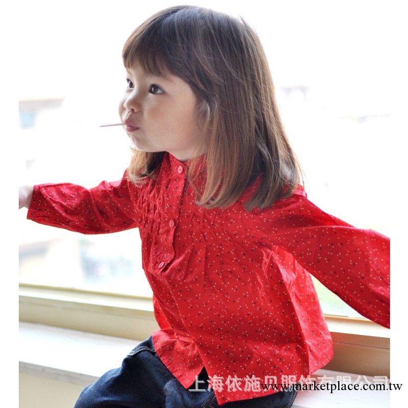 外貿童裝批發 春秋款女童長袖襯衫 全棉優質襯衣品牌原單 8-A1207工廠,批發,進口,代購