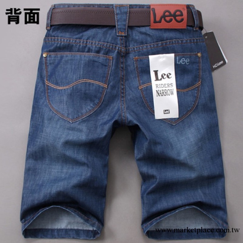 夏薄款男士牛仔短褲韓版潮男修身直筒中褲寬松時尚休閑五分褲Lee工廠,批發,進口,代購
