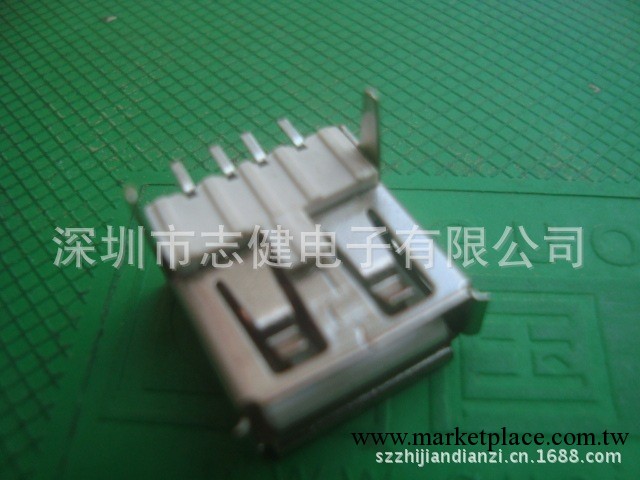 單層USB母座90度固定腳SMT焊錫腳移動電源HUB專用USB連接器工廠,批發,進口,代購