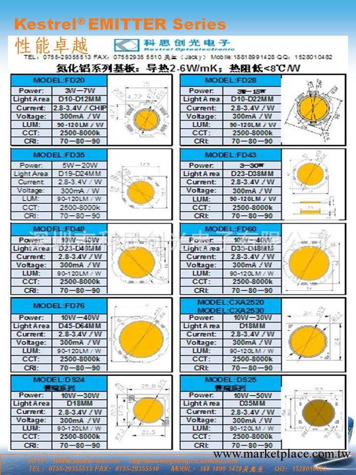 LED  COB  MCOB  大功率工廠,批發,進口,代購