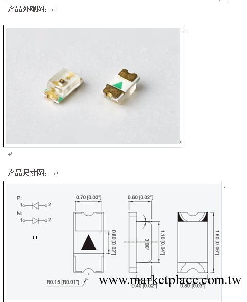 LED 0603 藍光工廠,批發,進口,代購