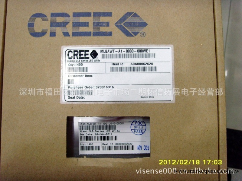 科銳CREE大功率LED XLamp ML-B 原裝正品現貨！工廠,批發,進口,代購