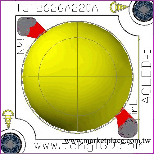 COB AC LED.36W  F.正方型板TGF2626B220A工廠,批發,進口,代購