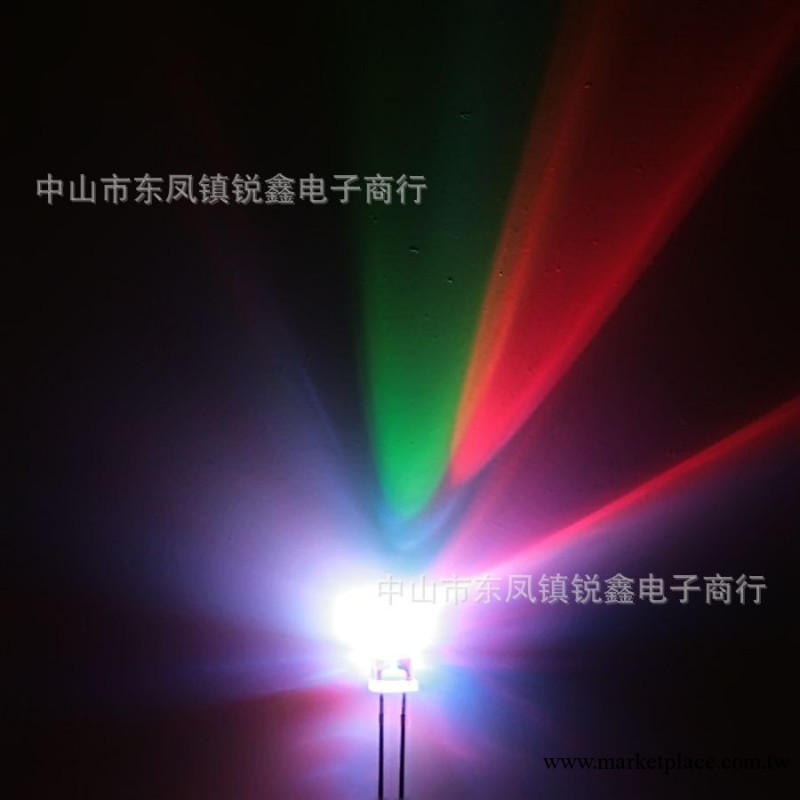 5mm七彩快閃LED發光二極管，5MM紅綠藍，RGB自動快閃，led 燈珠工廠,批發,進口,代購