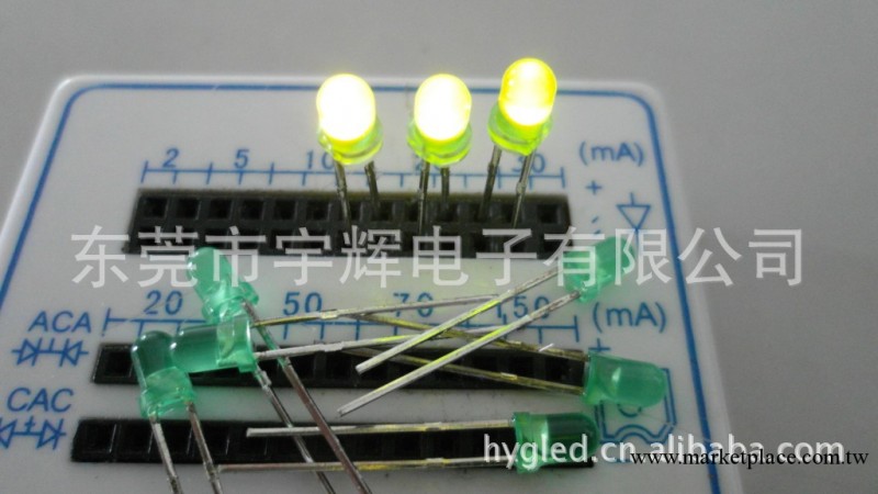 廠傢熱銷3MM圓頭綠發綠短腳高亮LED 大量現貨庫存工廠,批發,進口,代購