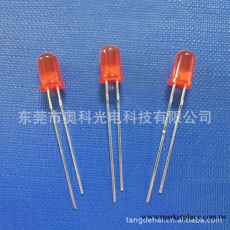 東莞市LED封裝廠 5MM有邊霧狀紅發紅 長期供應 歡迎訂購工廠,批發,進口,代購