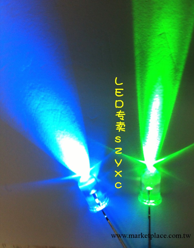 LED發光二極管插件發光管F5綠燈 壞5 白發翠綠工廠,批發,進口,代購