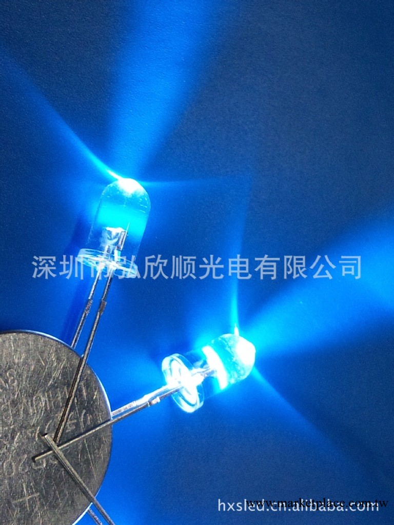 現貨供應3MM/F3短腳/長腳無邊白發藍燈 無邊藍光LED f3長腳無邊藍工廠,批發,進口,代購