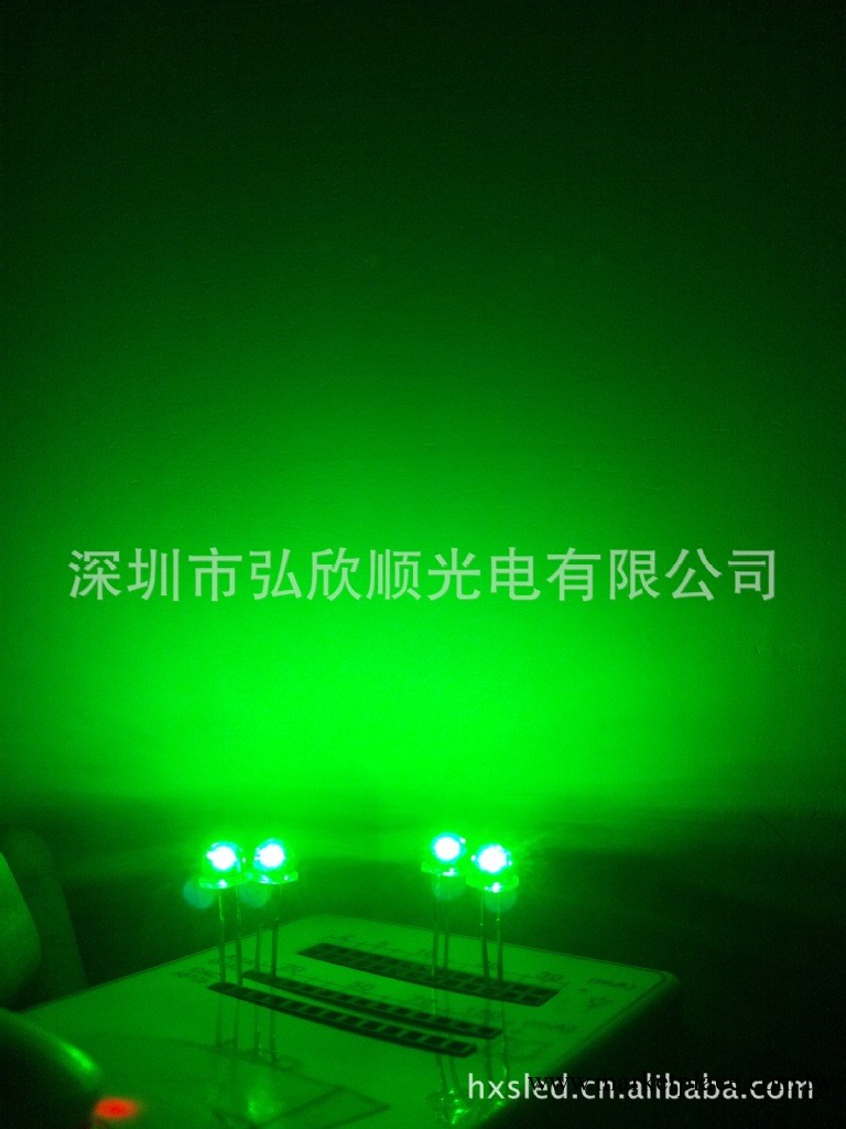 深圳廠傢f5草帽燈珠白發翠綠  led草帽綠光發光二極管工廠,批發,進口,代購