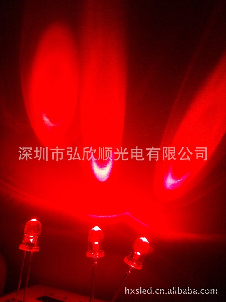 深圳寶安led直插發光二極管紅光 圓頭f5鼠標燈 led5mm紅光工廠,批發,進口,代購