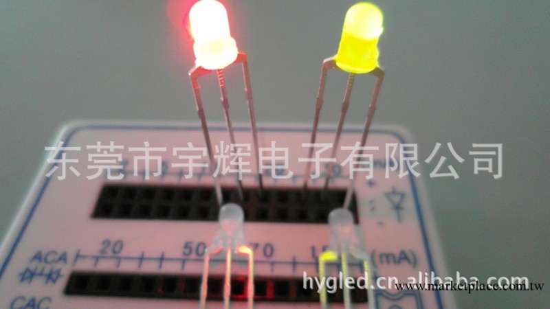 挑戰高性價比 3MM 紅綠共陰雙色LED  原裝正品工廠,批發,進口,代購