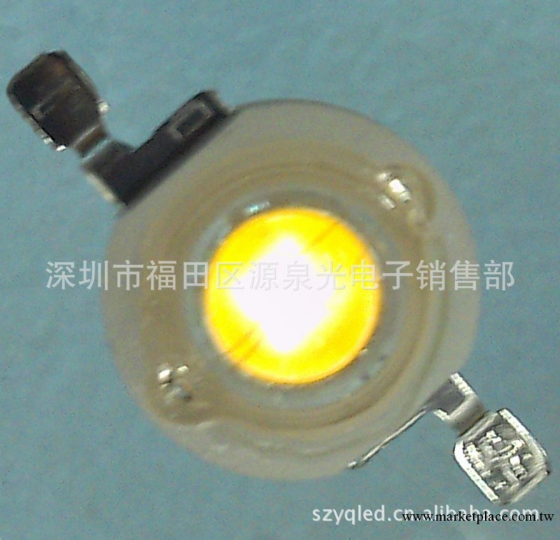 【推薦產品】晶元45MIL 大功率LED  3W暖白 LED燈珠工廠,批發,進口,代購