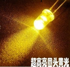 生產5mm白發黃光LED燈 5mm圓頭白發黃光LED燈 發光二極管 高質量工廠,批發,進口,代購