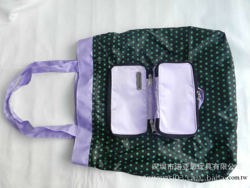 深圳龍崗工廠定做多功能兩用收納旅行包（可做購物袋，化妝盒）工廠,批發,進口,代購