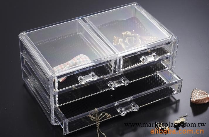 熱賣 水晶透明化妝品收納盒 首飾收納盒系列005-2工廠,批發,進口,代購