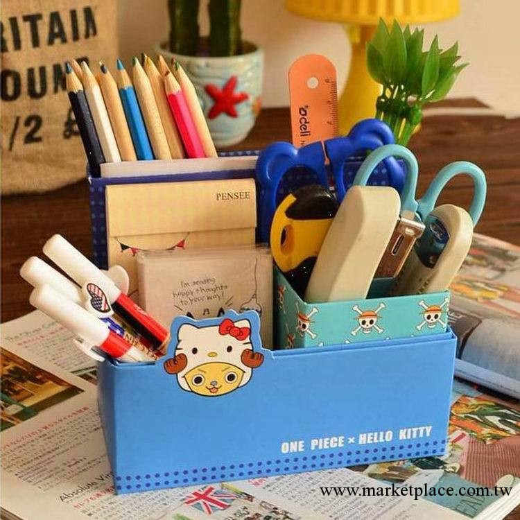 韓國文具 hello kitty 喬巴桌面收納盒 化妝品整理盒 儲物盒工廠,批發,進口,代購
