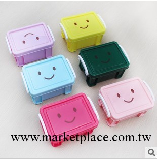 韓國文具 SV13-224笑臉多彩收納盒（大）/收納盒/桌面用品2011546工廠,批發,進口,代購