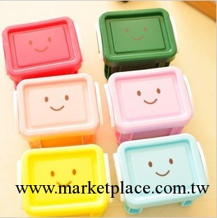 韓國文具 笑臉糖果色多彩收納盒（小）收納箱、收納盒2011547工廠,批發,進口,代購