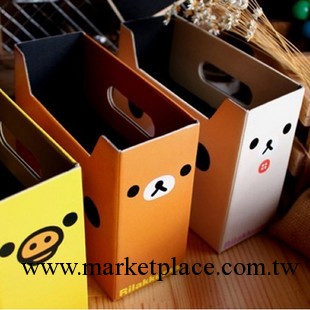 L13韓國可愛DIY收納盒紙質輕松熊辦公用品收納整理雜物收納工廠,批發,進口,代購