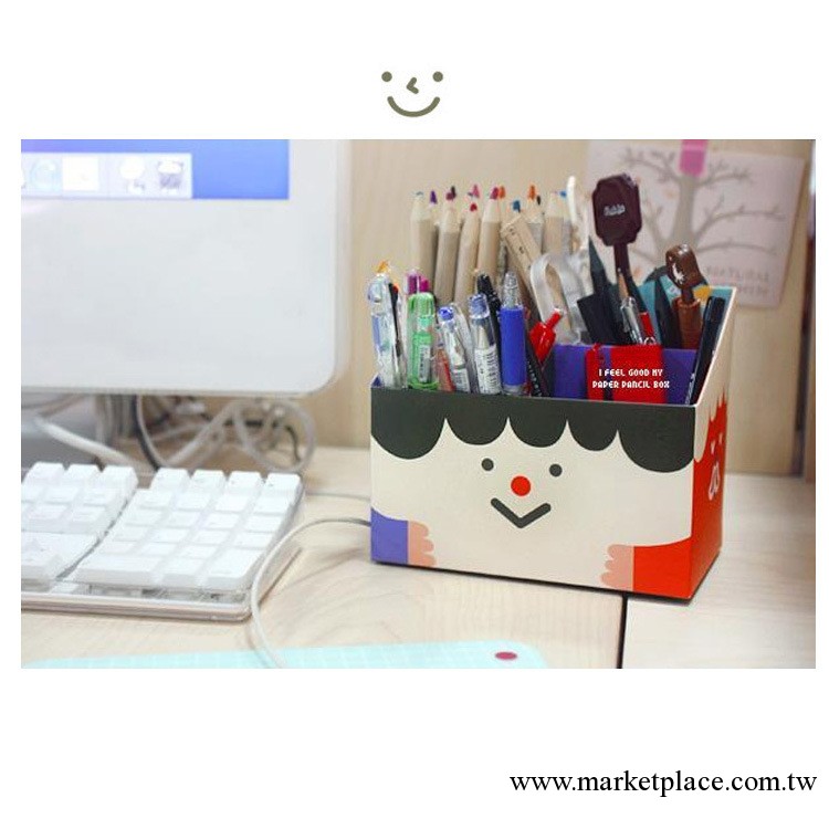 韓國monopoly 桌面整理收納盒 4格筆筒|筆盒工廠,批發,進口,代購