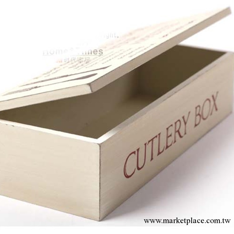 廠傢直供韓國木質白色復古單格整理盒 創意收納盒筷子盒可混批工廠,批發,進口,代購
