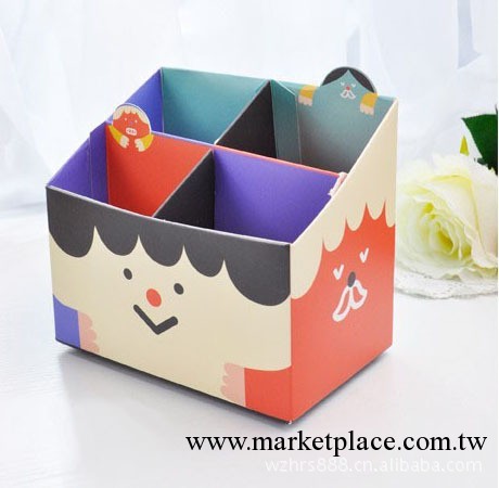 【日韓文具】DIY創意筆筒/ 四格收納盒 儲物盒工廠,批發,進口,代購