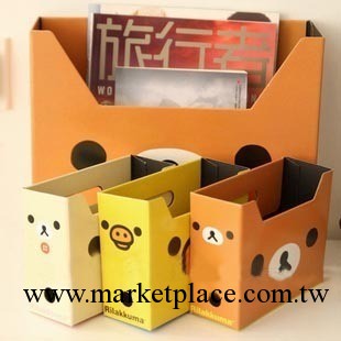 創意 日本Rilakkuma卡通可愛輕松熊紙質 DIY桌面收納整理 置物盒工廠,批發,進口,代購