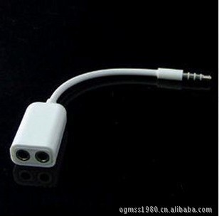 情侶線 蘋果耳機分線器 iPhone 4 4S 情侶分享器 一分二 分頻線工廠,批發,進口,代購