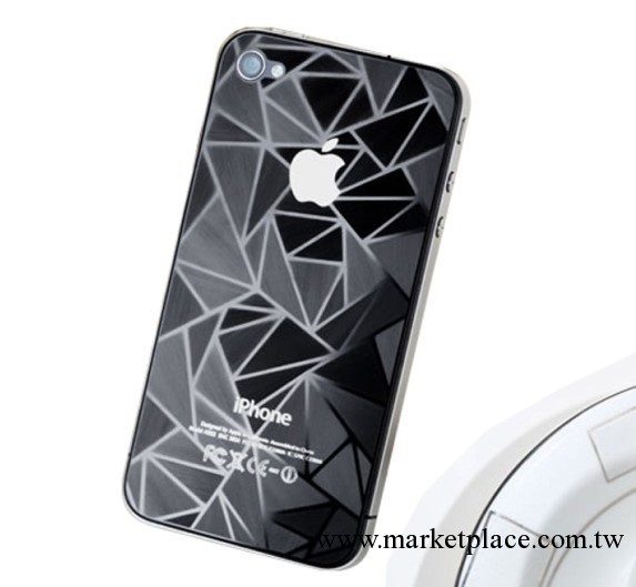 【帶包裝】iphone 5 4 4s  高清 磨砂 鉆石 3D 蘋果 手機貼膜工廠,批發,進口,代購