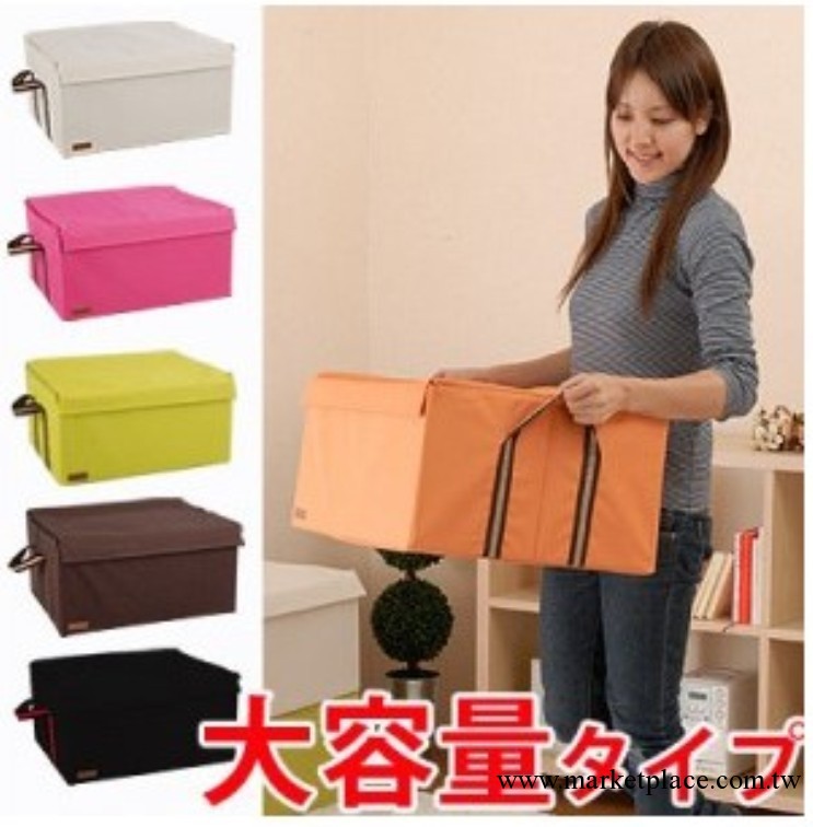 日本木暉estraria系列 雙拉鏈厚軟蓋收納箱 整理箱52cm-大號5個色工廠,批發,進口,代購