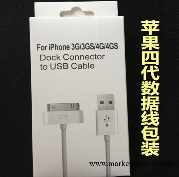 蘋果4代數據線包裝盒 iPhone數據線包裝，蘋果數據線紙盒包裝工廠,批發,進口,代購