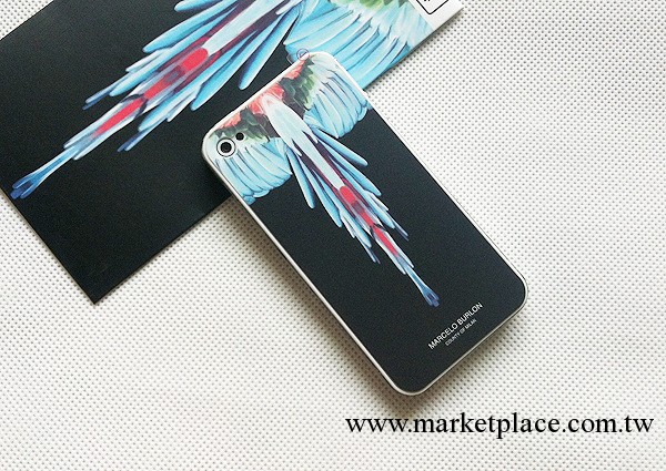 羅志祥 Marcelo Burlon 翅膀羽毛 蘋果 iPhone 4 4S 5 手感 貼膜工廠,批發,進口,代購