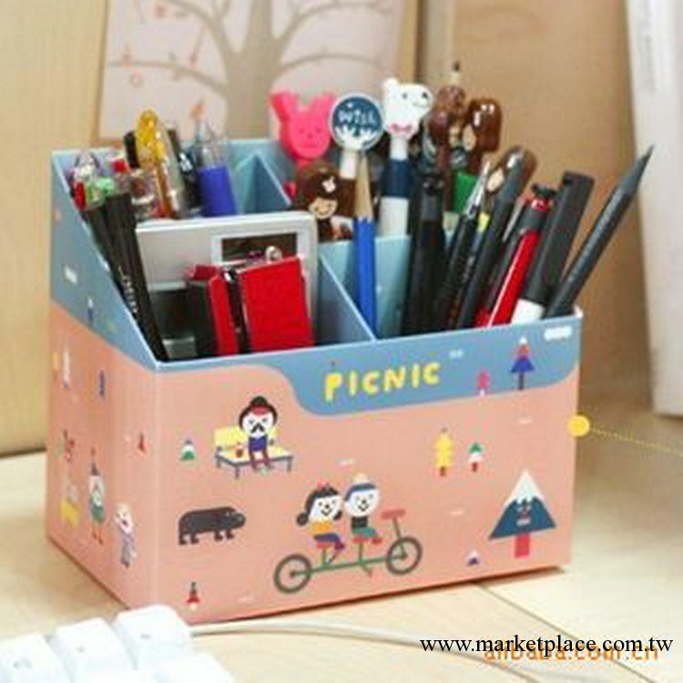 新品 韓國 自制DIY筆筒收納盒PAPER PENCIL BOX-picnic工廠,批發,進口,代購