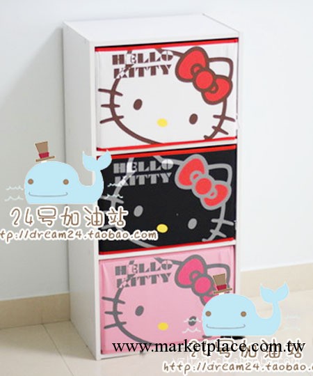 日本 hello kitty 可折疊 卡通 棉佈 收納箱 收納盒0.8kg工廠,批發,進口,代購