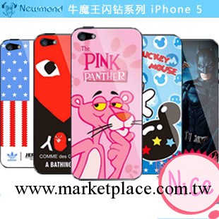 牛魔王 蘋果iphone 5卡通膜  閃鉆保護膜 叮當彩膜工廠,批發,進口,代購