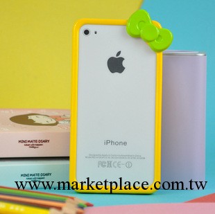 iphone4蝴蝶結邊框 小清新可愛信號圈蘋果4/4S正品手機外殼保護套工廠,批發,進口,代購