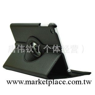 荔枝紋iPad2 3智能休眠 iPad mini皮套 360度旋轉多檔位調節角度工廠,批發,進口,代購