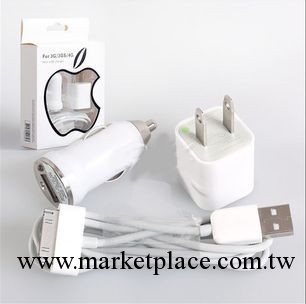 優勢批發 蘋果 IPHONE 3GS IPOD 綠點充子彈充數據線三合一套裝工廠,批發,進口,代購